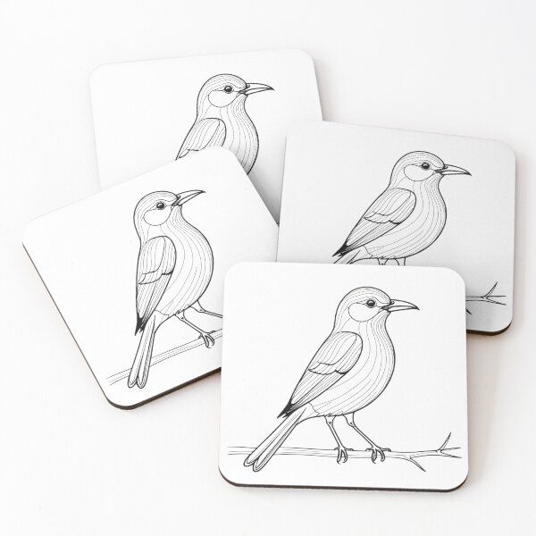 Item preview, Vintage Bird Line Art Illustration – Minimalist Nature Drawing designed and sold by Visualynx.