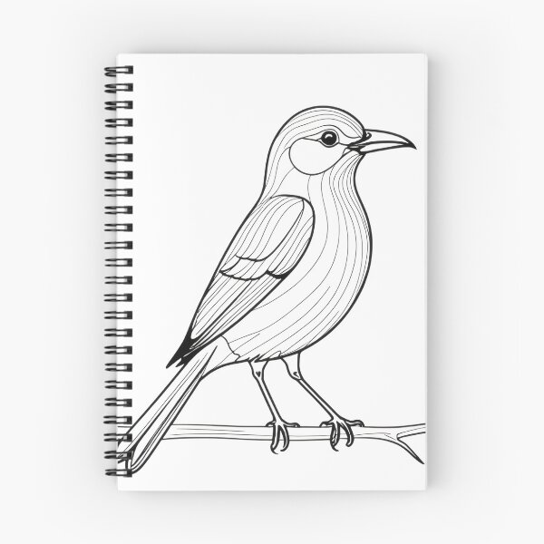 Item preview, Vintage Bird Line Art Illustration – Minimalist Nature Drawing designed and sold by Visualynx.