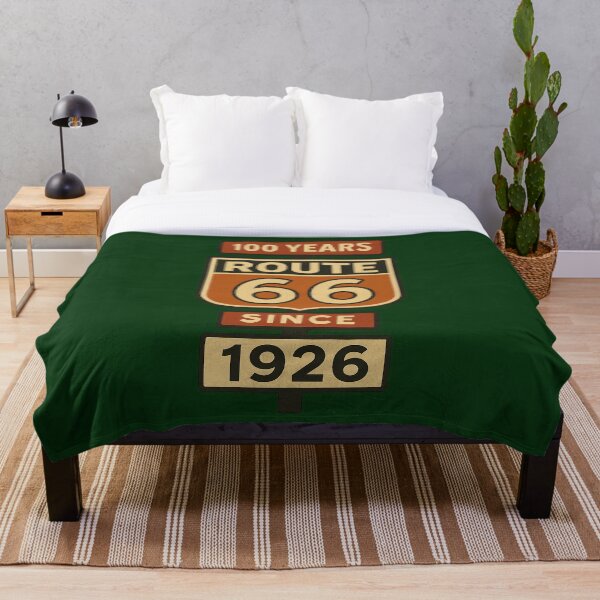 Item preview, Letrero del centenario de la Ruta 66: diseño retro vintage en rojo y beige para viajes por carretera designed and sold by VoglR.