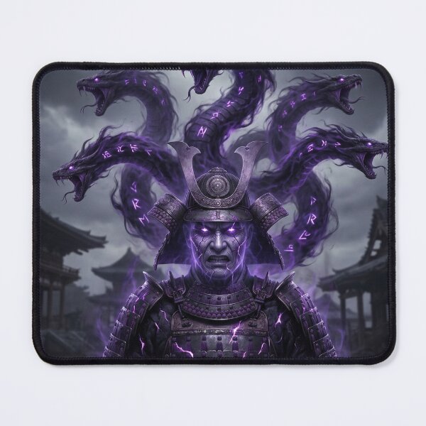 Item preview, Taira no Masakado Art Print | Vengeful Samurai Spirit with Serpent Curse | Japanese Dark Myth | Mori no Akari Series designed and sold by Mori-no-Akari.
