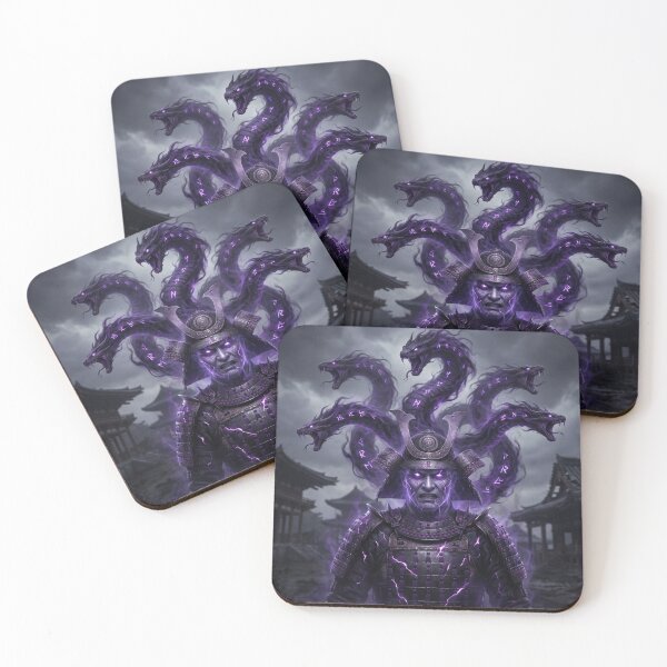 Item preview, Taira no Masakado Art Print | Vengeful Samurai Spirit with Serpent Curse | Japanese Dark Myth | Mori no Akari Series designed and sold by Mori-no-Akari.