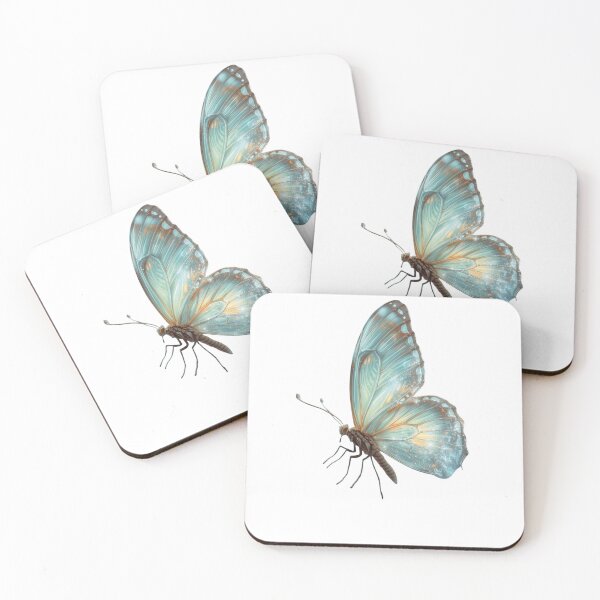 Item preview, Ethereal Blue & Yellow Butterfly | Dreamy Glowing Butterfly Art designed and sold by KiValuate.