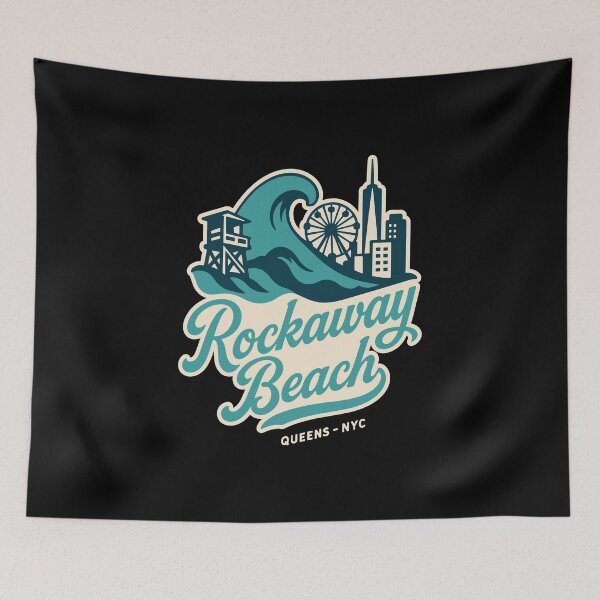 Item preview, Rockaway Beach Queens New York Skyline designed and sold by Boogosh.