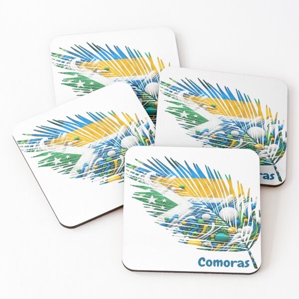 Item preview, Abstract Comoros Flag – Feather Design designed and sold by ArteJorge48.