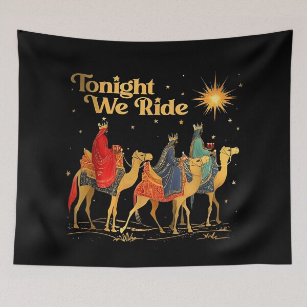 Item preview, Tonight We Ride Three Wise Men Epiphany Nativity Scene Christmas Art designed and sold by MassonCalepon.
