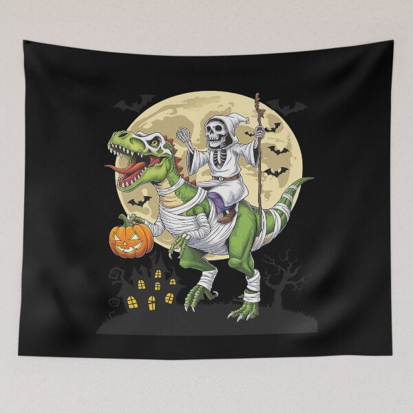 Item preview, Kids Boys Skeleton Riding Mummy Dinosaur Halloween designed and sold by RuthGAArt.