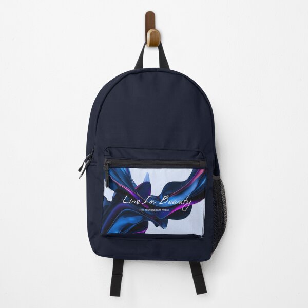 Item preview, Live in Beauty - Soft Blue and Purple Ribbon Typography Art designed and sold by liveinbeauty.