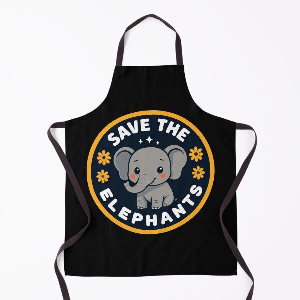 Item preview, Save the Elephants Cute Cartoon Illustration – Elephant Conservation Design designed and sold by Visual-digital.