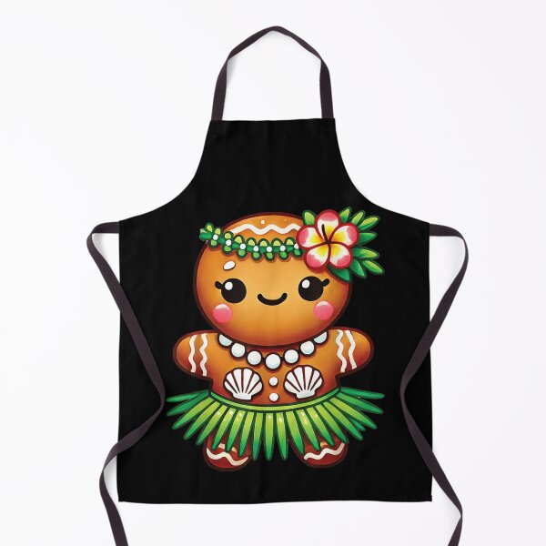 Item preview, Cute Hawaiian Hula Gingerbread Girl Tropical Mele Kalikimaka Christmas Holiday Art designed and sold by MassonCalepon.