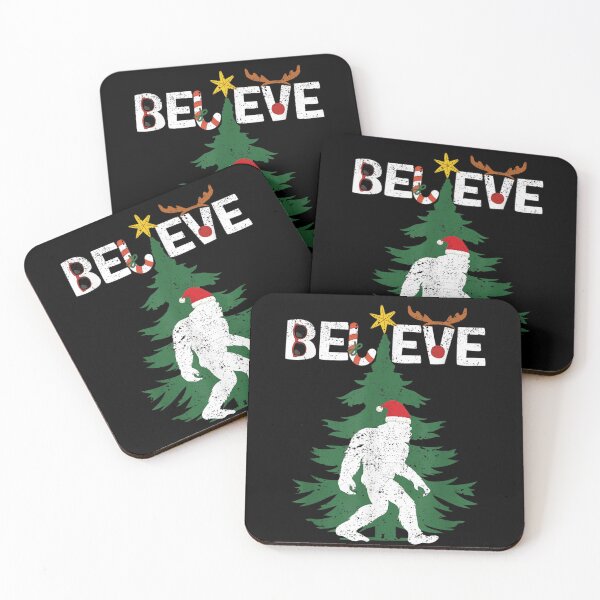 Item preview, Believe Bigfoot Sasquatch Christmas Tree Reindeer Antlers Funny Holiday Design designed and sold by MassonCalepon.