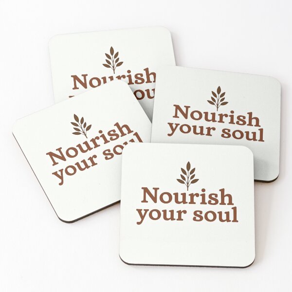 Item preview, Nourish Your Soul – Minimal Botanical Self-Care Quote designed and sold by civotajim.