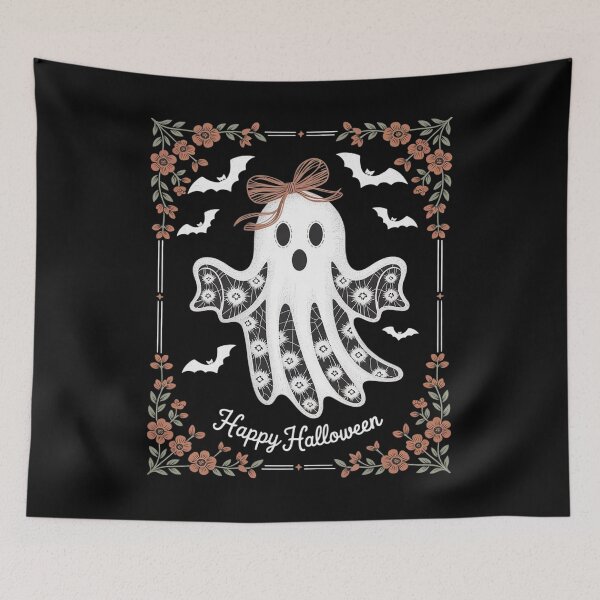 Item preview, Halloween Ghost Women Funny Pumpkin Printed Cute Spooky Season Fall Season  designed and sold by RoyTill0Art.