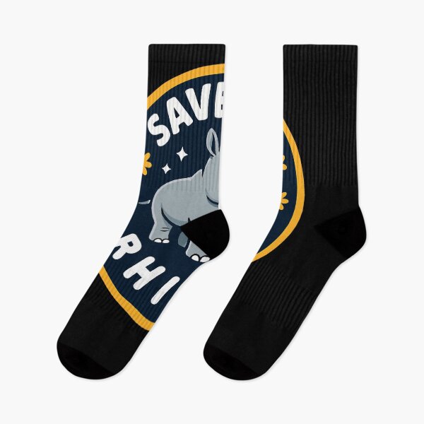 Item preview, Save the Rhinos Cute Cartoon Illustration – Rhino Conservation Wildlife Design designed and sold by Visual-digital.