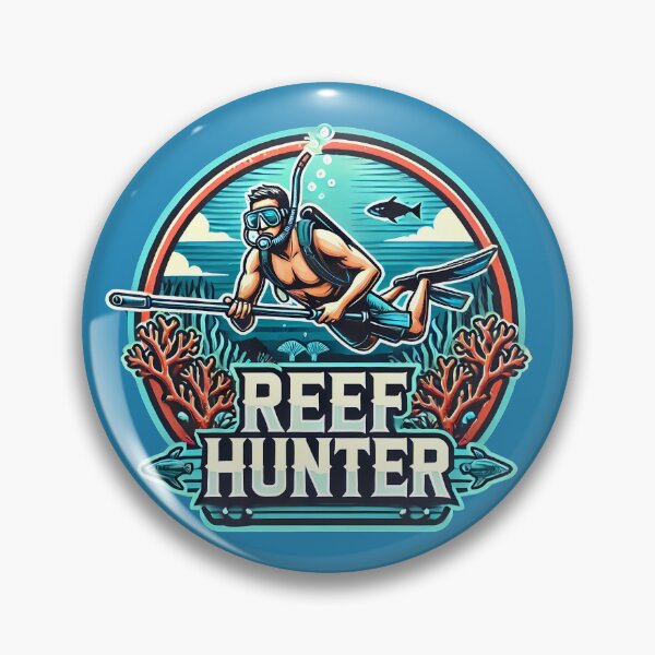 Item preview, Reef Hunter – Spearfishing & Freedive Ocean Lifestyle Design designed and sold by RollFuzzy.
