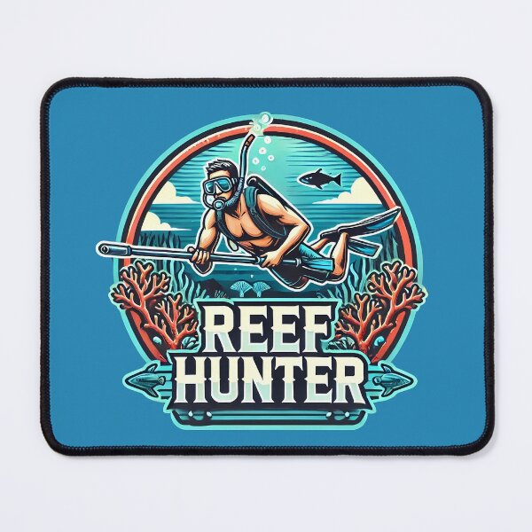 Item preview, Reef Hunter – Spearfishing & Freedive Ocean Lifestyle Design designed and sold by RollFuzzy.