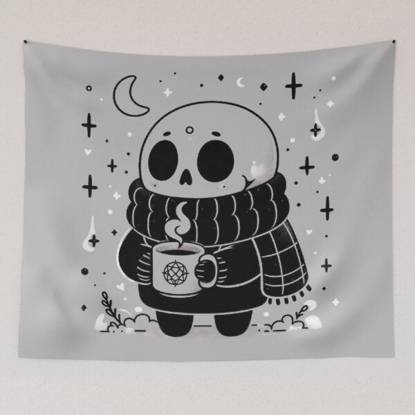 Item preview, Winter Gothic Skeleton – Cozy Dark Illustration designed and sold by Roberta Calabrese.