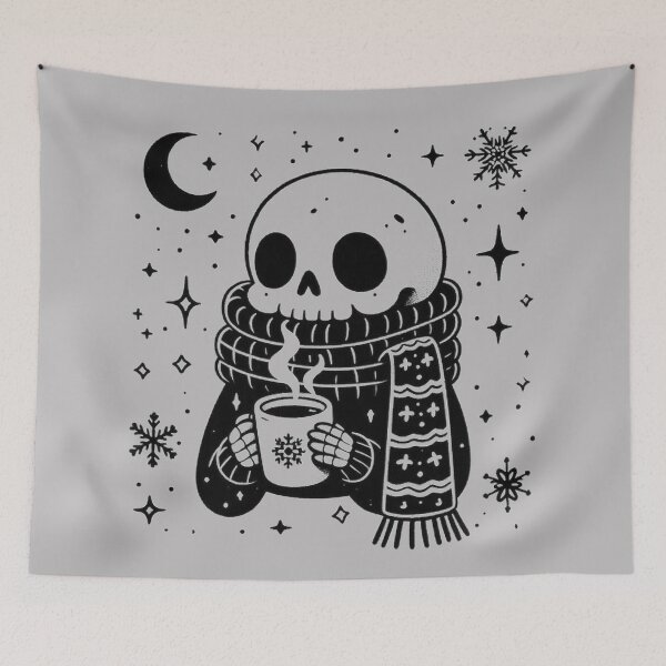 Item preview, Winter Gothic Skeleton – Cozy Dark Illustration designed and sold by Roberta Calabrese.