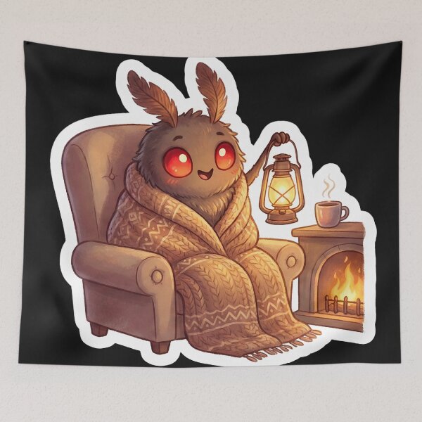 Item preview, Cozy Mothman with a Lamp Cryptidcore designed and sold by StickyGuys.