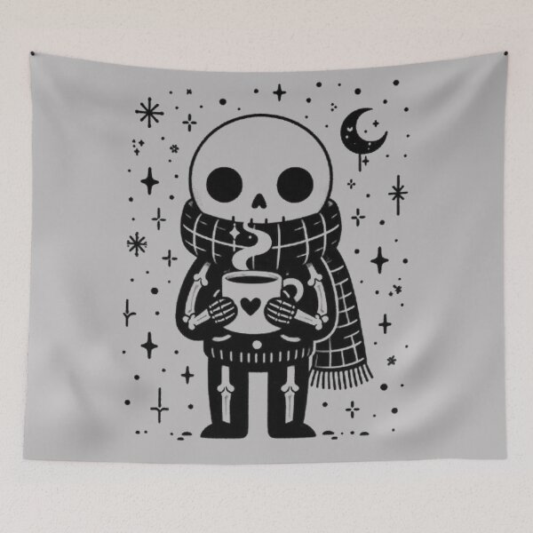 Item preview, Winter Gothic Skeleton – Cozy Dark Illustration designed and sold by Roberta Calabrese.