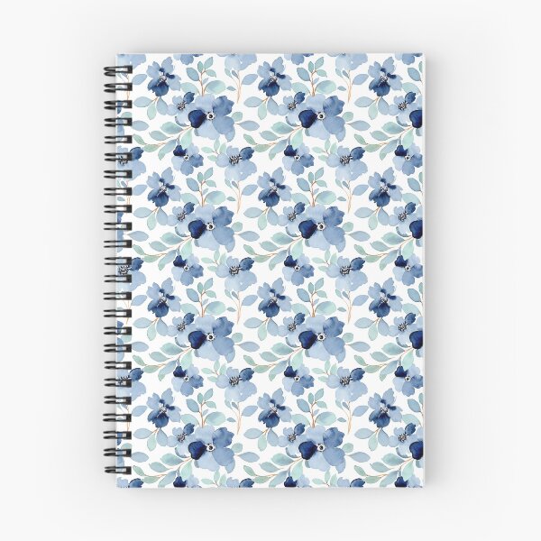 Item preview, Blue Watercolor Floral Pattern • Seamless Elegant Botanical Design designed and sold by Velavue .