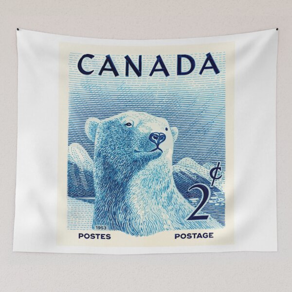 Item preview, Polar Bear Postage 1953 Stamp Canada Upscaled and improved designed and sold by fine-art-shop.