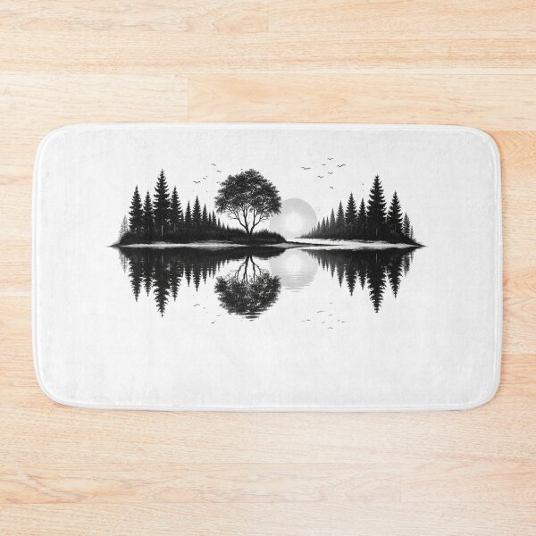 Item preview, Minimalist Forest Island Landscape Art designed and sold by Maverickystore.