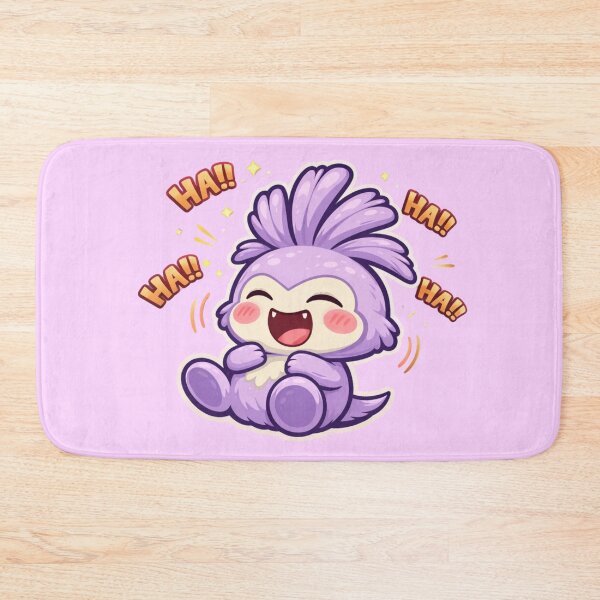 Artikelvorschau, Lachender Wackel-Aufkleber – Niedliche lila Maskottchenfigur entworfen und verkauft von TroyTheTerrific.