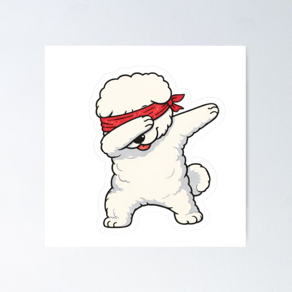 Aperçu de l'œuvre Bichon frisé drôle qui dab créée et vendue par SMARTKIT DESIGNAGENCY.
