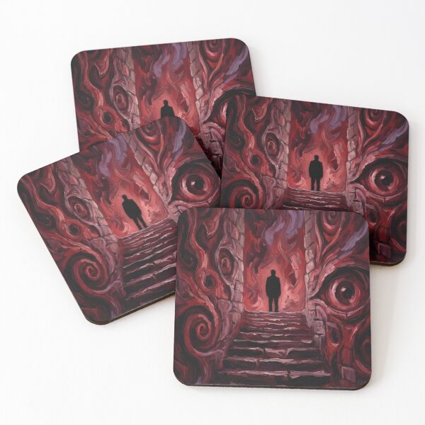 Item preview, Existential Stairway – Dark Surreal Nihilism Painting designed and sold by Visualynx.