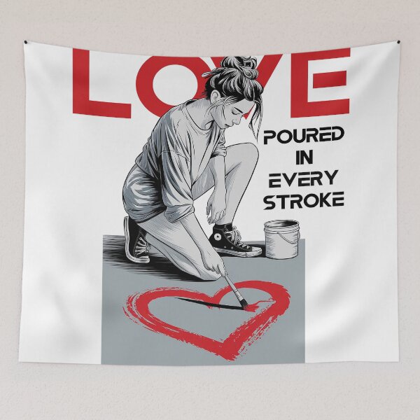 Item preview,  LOVE poured in every stroke designed and sold by Concept-Hub.
