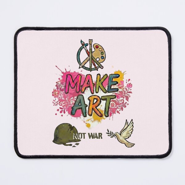 Item preview, Make Art Not War – Peace Dove, Helmet & Artist Tools - Lavender Blush edition designed and sold by Miss Cutie Designs.