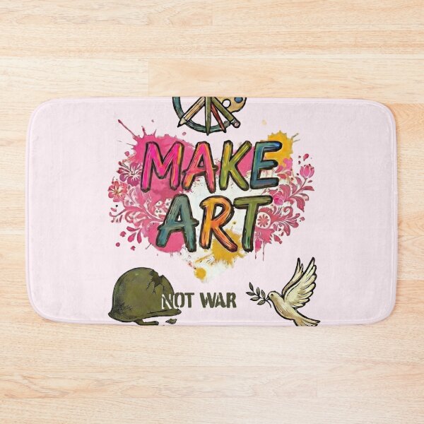 Item preview, Make Art Not War – Peace Dove, Helmet & Artist Tools - Lavender Blush edition designed and sold by Miss Cutie Designs.