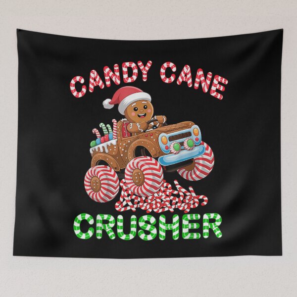 Item preview, Candy Cane Crusher Gingerbread Man Driving Monster Truck Festive Holiday Adventure designed and sold by StanaLuis.