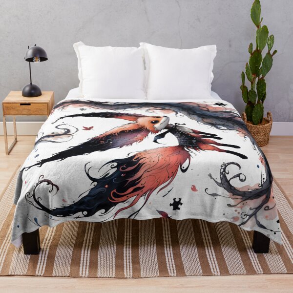 Item preview, Gothic Watercolor Cute Fox Dark Fantasy designed and sold by RubisLeaf.