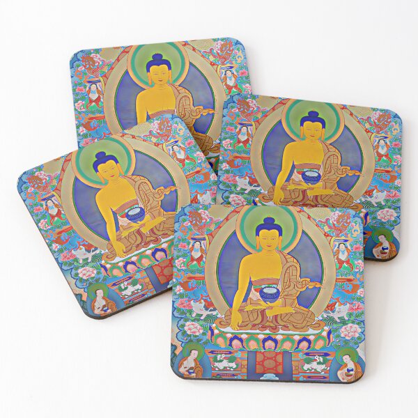 Item preview, Shakyamuni Buddha Colorful Thangka Art designed and sold by AetherNest.