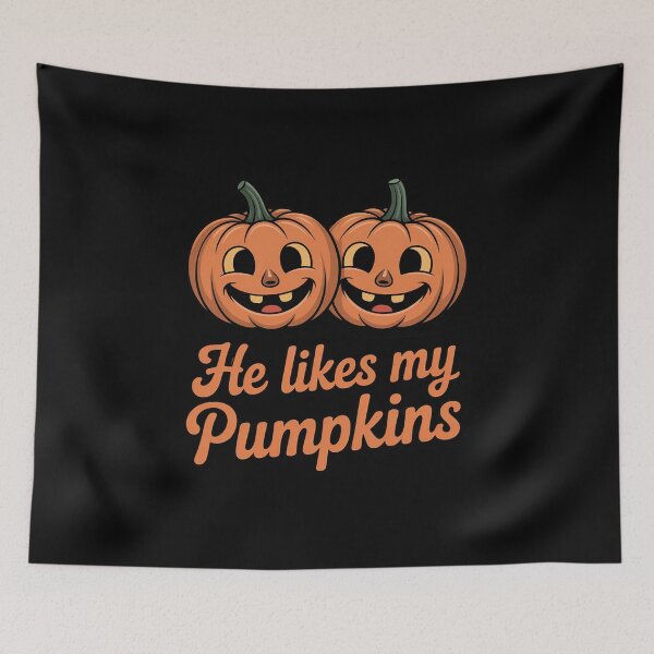 Item preview, He Likes My Pumpkins She Likes My Broomstick  designed and sold by VerseFarm.