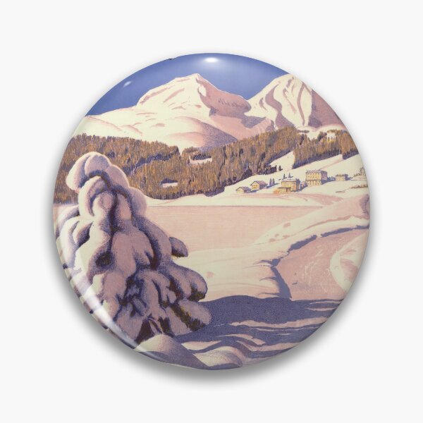 Item preview, Vintage St. Moritz Travel Poster | Art Deco Style Alpine Resort Print | Retro Swiss Winter Skiing Decor | 1930s Wall Art designed and sold by artofuniverse.