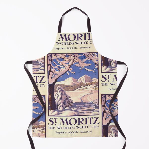 Item preview, Vintage St. Moritz Travel Poster | Art Deco Style Alpine Resort Print | Retro Swiss Winter Skiing Decor | 1930s Wall Art designed and sold by artofuniverse.