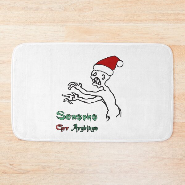 Item preview, SEASONS GRR-ARGHINGS - Christmas Grr Argh, Santa Hat Monster, Buffy the Vampire Slayer, Xmas 90s, BTVS Zombie, Joss Whedon, Angel, Buffering (alternate colours) designed and sold by S Hazelwood .