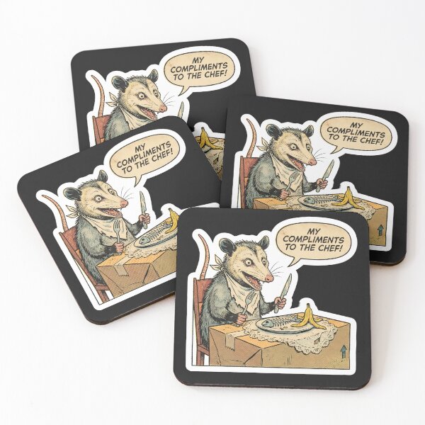 Item preview, Vintage Comic Possum Fine Dining Trash Meme designed and sold by StickyGuys.
