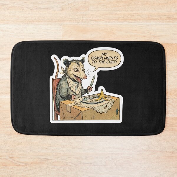 Item preview, Vintage Comic Possum Fine Dining Trash Meme designed and sold by StickyGuys.