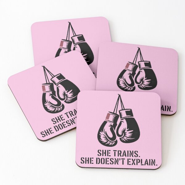 Item preview, She Trains. She Doesn’t Explain. – Female Fighter Street Art Tee designed and sold by WSPrintCrafter.