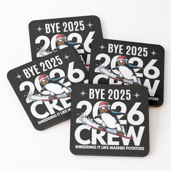 Item preview, 2026 Crew Santa Ski Penguin Bye 2025 Holiday Snow Shredding  designed and sold by ZACK ART.