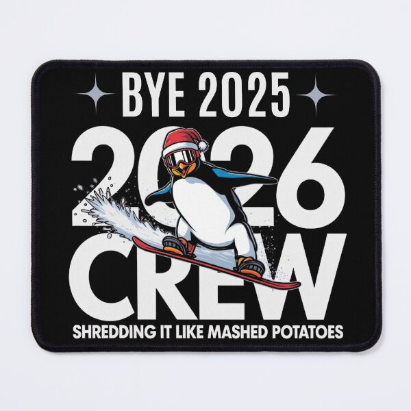 Item preview, 2026 Crew Santa Ski Penguin Bye 2025 Holiday Snow Shredding  designed and sold by ZACK ART.