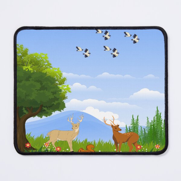 Item preview, "Whispers of the Wild: Deer Beneath the Mountain Sky" designed and sold by MayaMaliStudio.