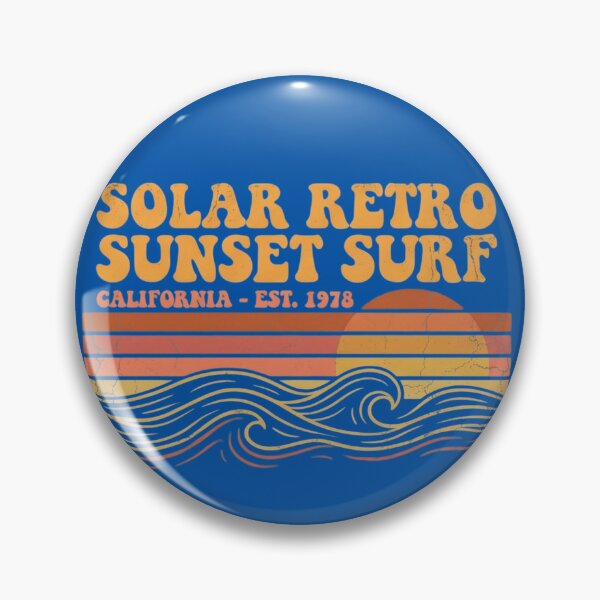 Item preview, Solar Retro Sunset Surf — Vintage California Surf Graphic designed and sold by Afridi Art House.