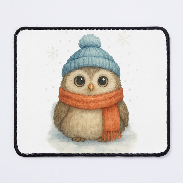 Item preview, Cute Winter Owl – Cozy Watercolor Animal Illustration designed and sold by B-M-Store.