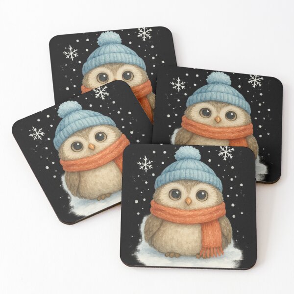Item preview, Cute Winter Owl – Cozy Watercolor Animal Illustration designed and sold by B-M-Store.