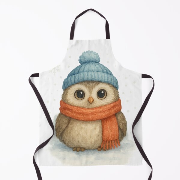 Item preview, Cute Winter Owl – Cozy Watercolor Animal Illustration designed and sold by B-M-Store.