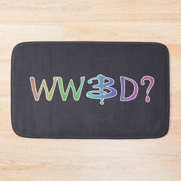 Item preview, What Would Buffy Do? WWBD, Buffy the Vampire Slayer, BtVS Joss Whedon, Giles, Willow Xander Anya, Grr Argh (rainbow) designed and sold by S Hazelwood .